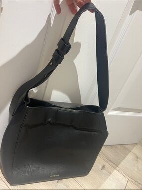 Love & Lore Black Pebbled Leather Tote